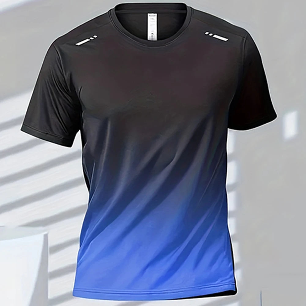 Quick-Dry Gradient Sports T-Shirt