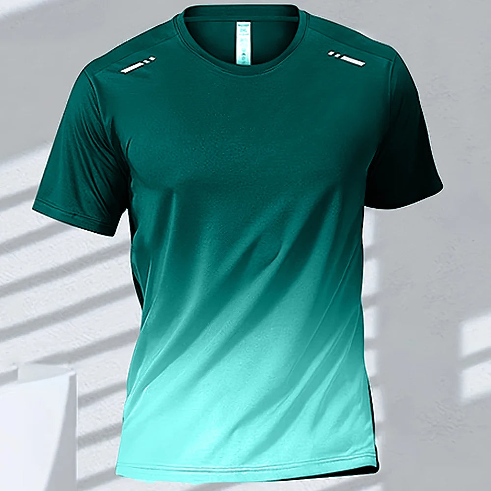 Quick-Dry Gradient Sports T-Shirt