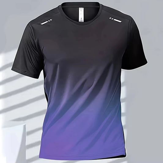 Quick-Dry Gradient Sports T-Shirt