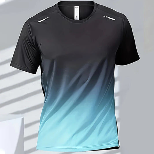 Quick-Dry Gradient Sports T-Shirt