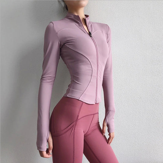 Zip-Up Long Sleeve Sports Jacket