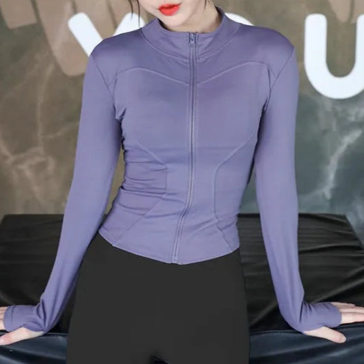 Zip-Up Sports Jacket for Yoga & Running