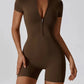 One-Piece Zipper Workout Jumpsuit