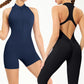 Scrunch Gym Jumpsuit with Zipper