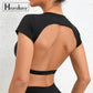 Hearuisavy Backless Breathable Sports Crop Top