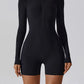 One-Piece Zipper Workout Jumpsuit