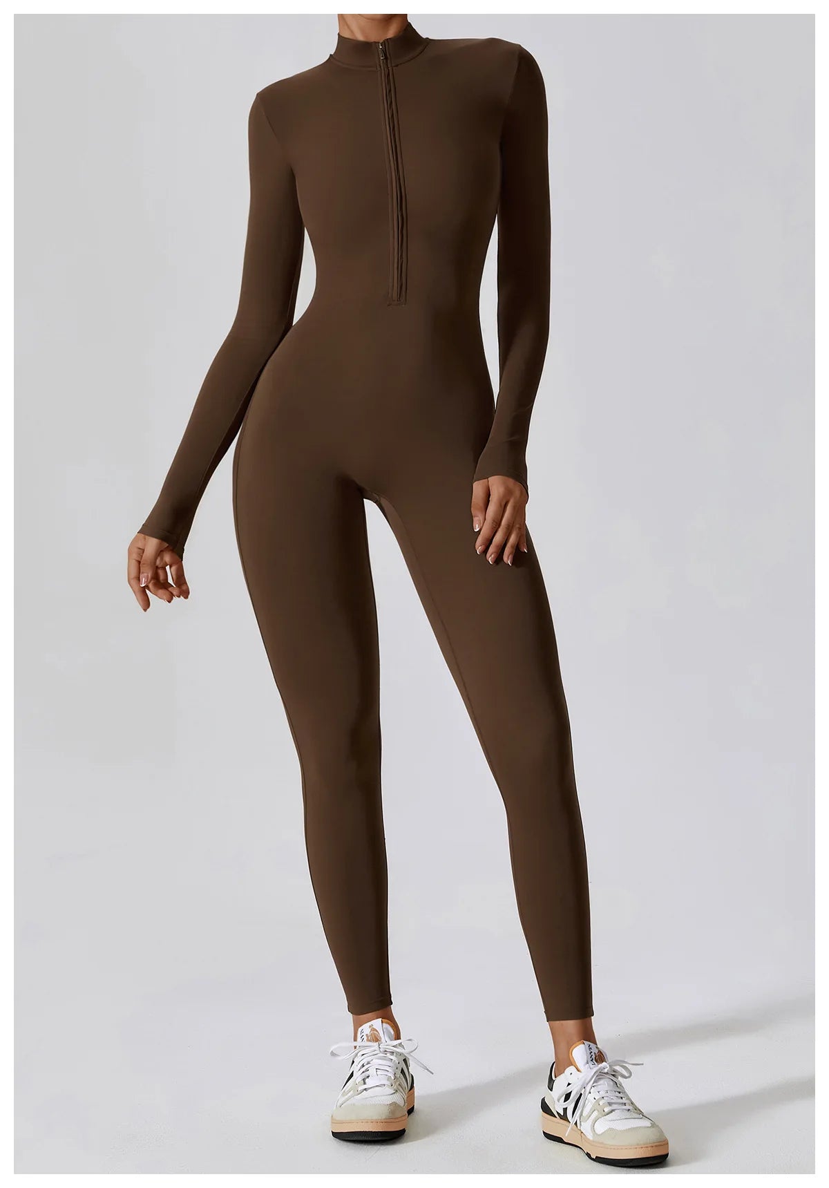One-Piece Zipper Workout Jumpsuit