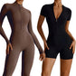 One-Piece Zipper Workout Jumpsuit