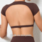 Hearuisavy Backless Breathable Sports Crop Top