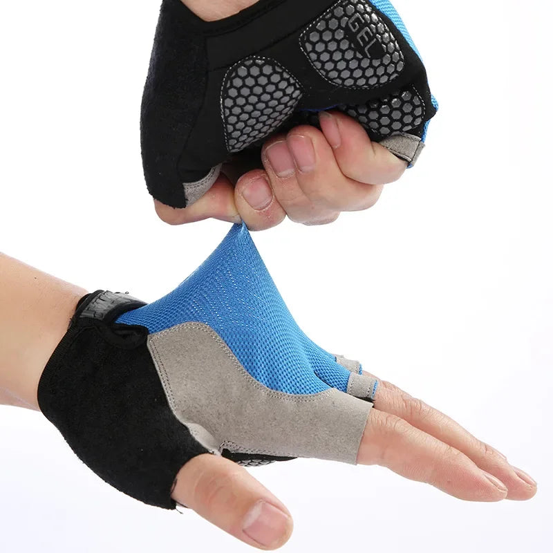 Half-Finger Gel Pad Fitness Gloves for Workout & Cycling