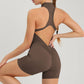 Scrunch Gym Jumpsuit with Zipper