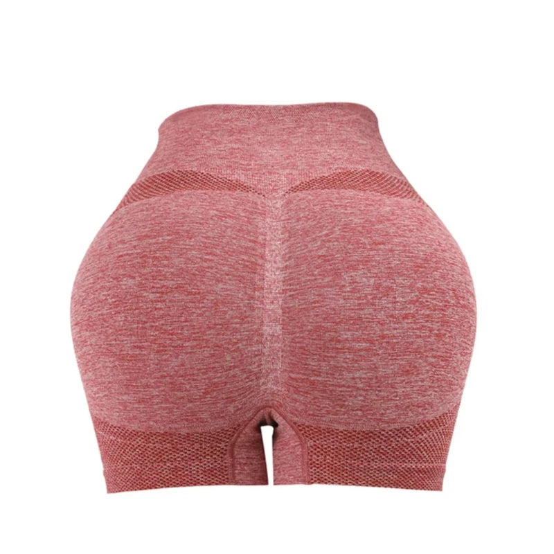 High-Waist Yoga Shorts with Scrunch
