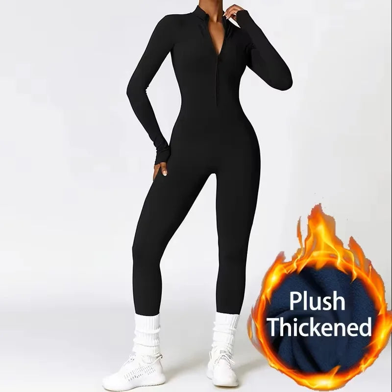 One-Piece Zipper Workout Jumpsuit