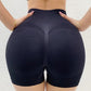 High-Waist Yoga Shorts with Scrunch