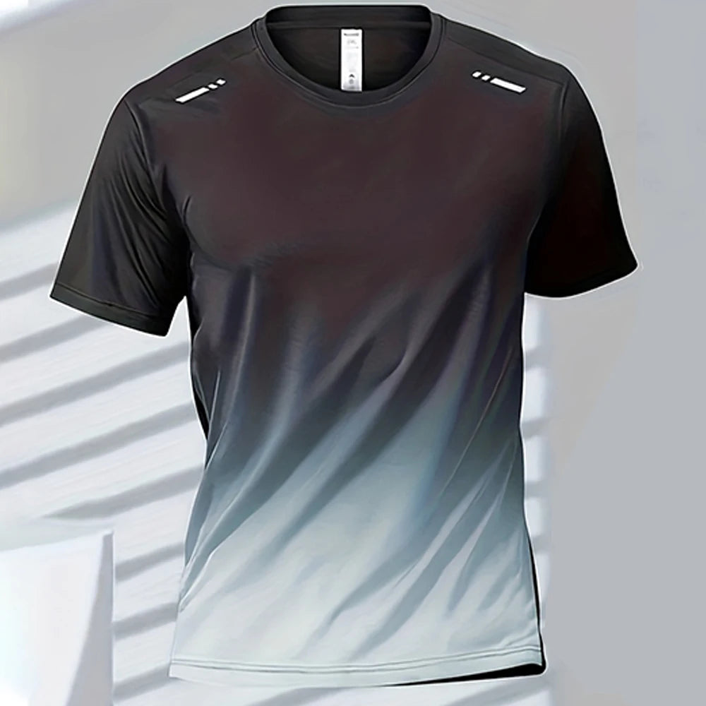 Quick-Dry Gradient Sports T-Shirt