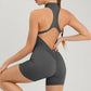 Scrunch Gym Jumpsuit with Zipper