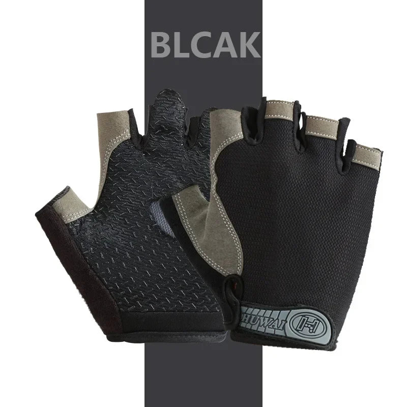Half-Finger Gel Pad Fitness Gloves for Workout & Cycling