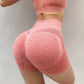 High-Waist Yoga Shorts with Scrunch