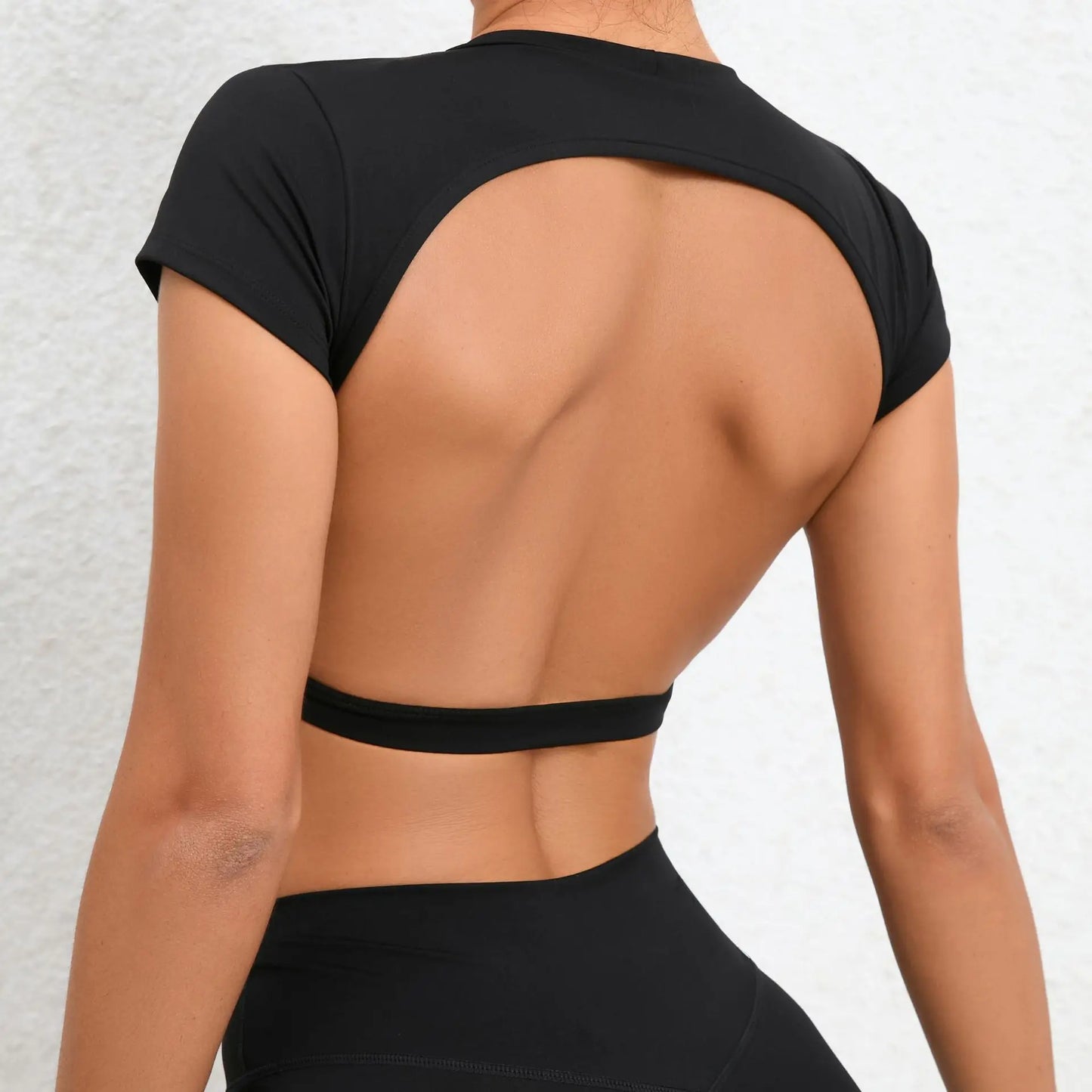 Hearuisavy Backless Breathable Sports Crop Top