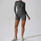 One-Piece Zipper Workout Jumpsuit