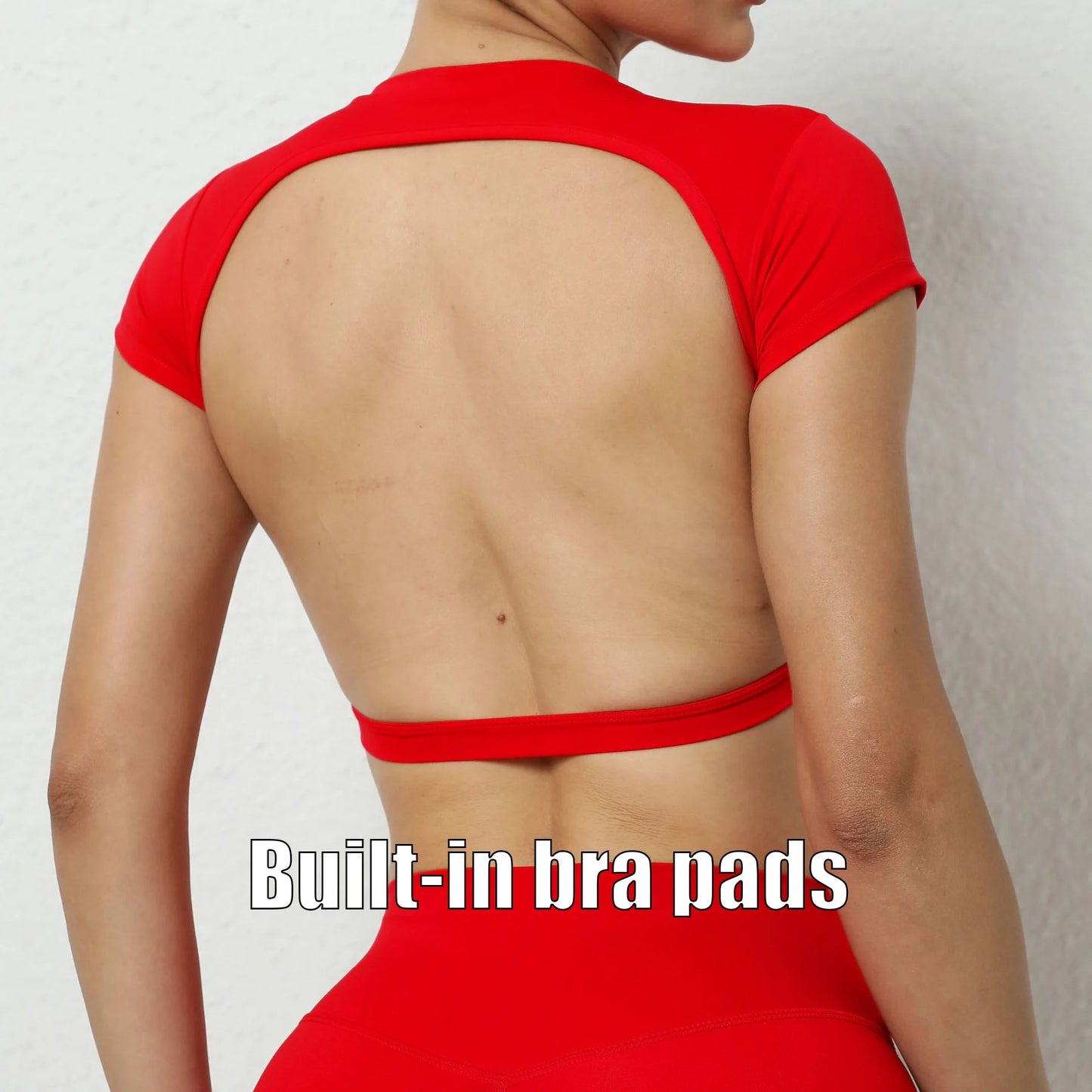 Hearuisavy Backless Breathable Sports Crop Top