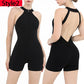 Scrunch Gym Jumpsuit with Zipper