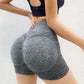 High-Waist Yoga Shorts with Scrunch