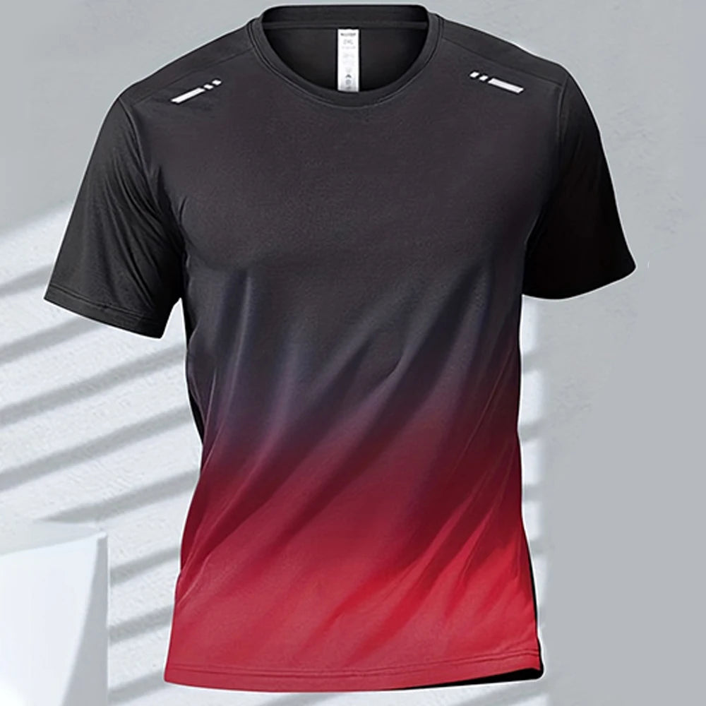 Quick-Dry Gradient Sports T-Shirt