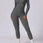 One-Piece Zipper Workout Jumpsuit