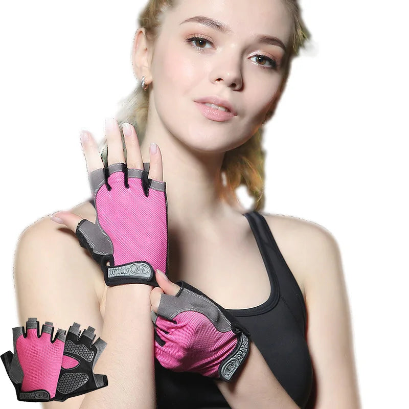 Half-Finger Gel Pad Fitness Gloves for Workout & Cycling