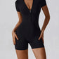 One-Piece Zipper Workout Jumpsuit