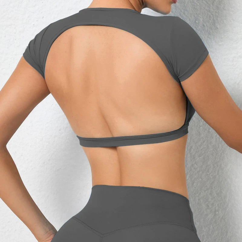 Backless Sports Crop Top