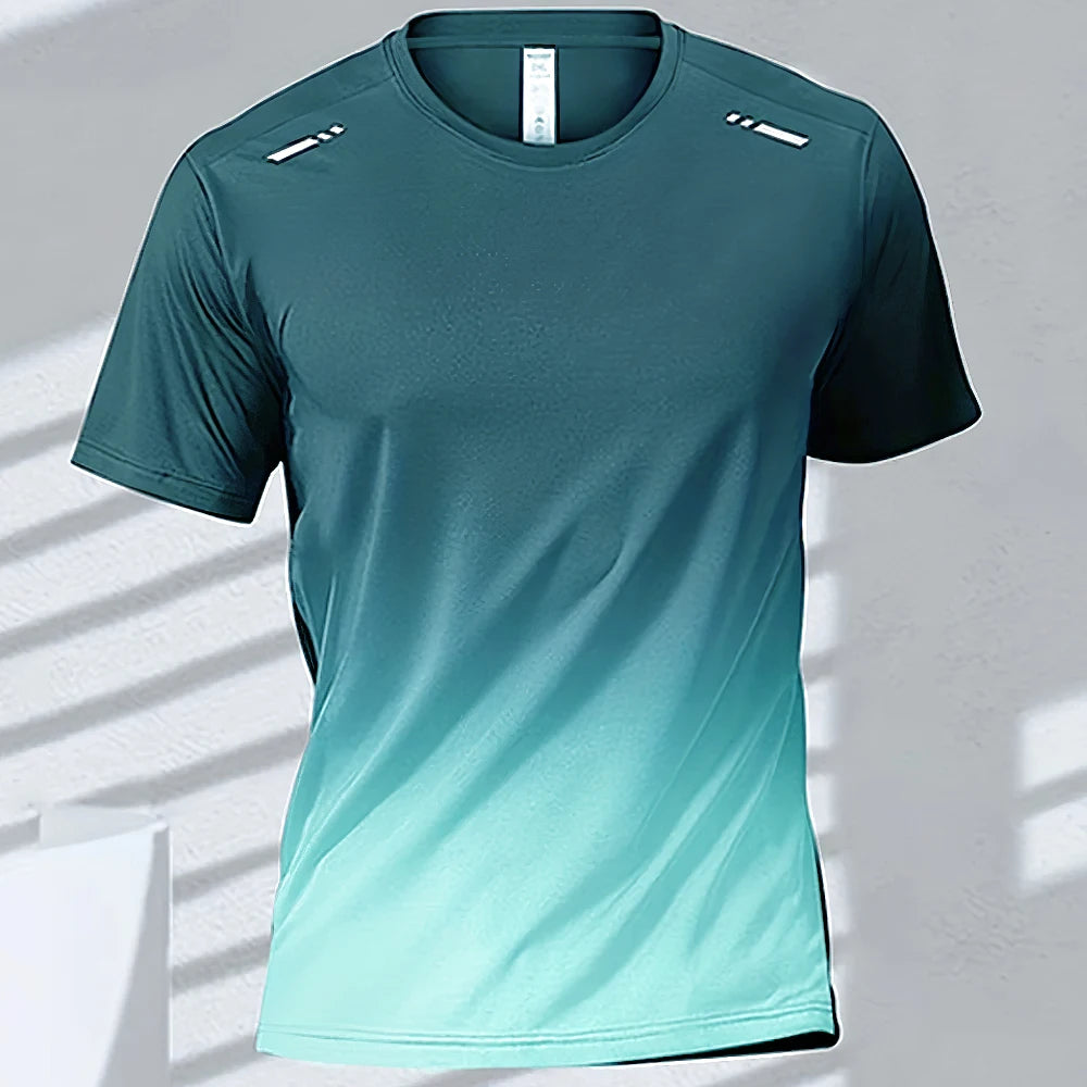 Quick-Dry Gradient Sports T-Shirt