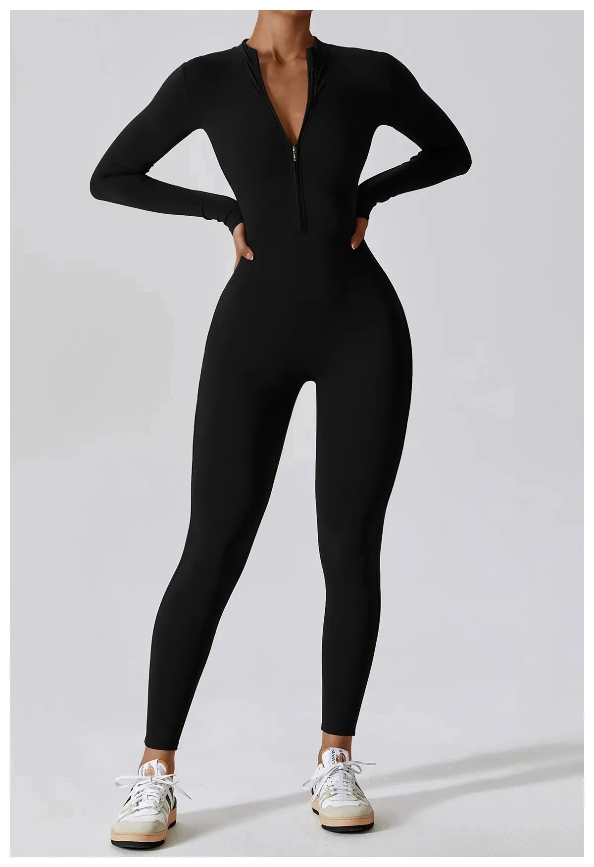 One-Piece Zipper Workout Jumpsuit