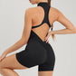 Scrunch Gym Jumpsuit with Zipper