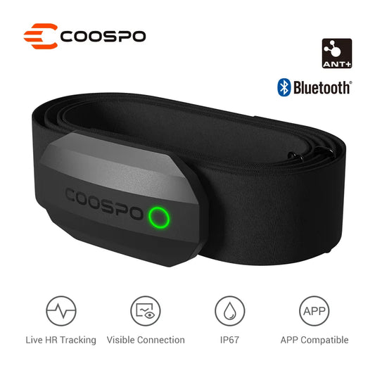 COOSPO H808S Heart Rate Sensor with Dual Mode ANT+ & Bluetooth Chest Strap