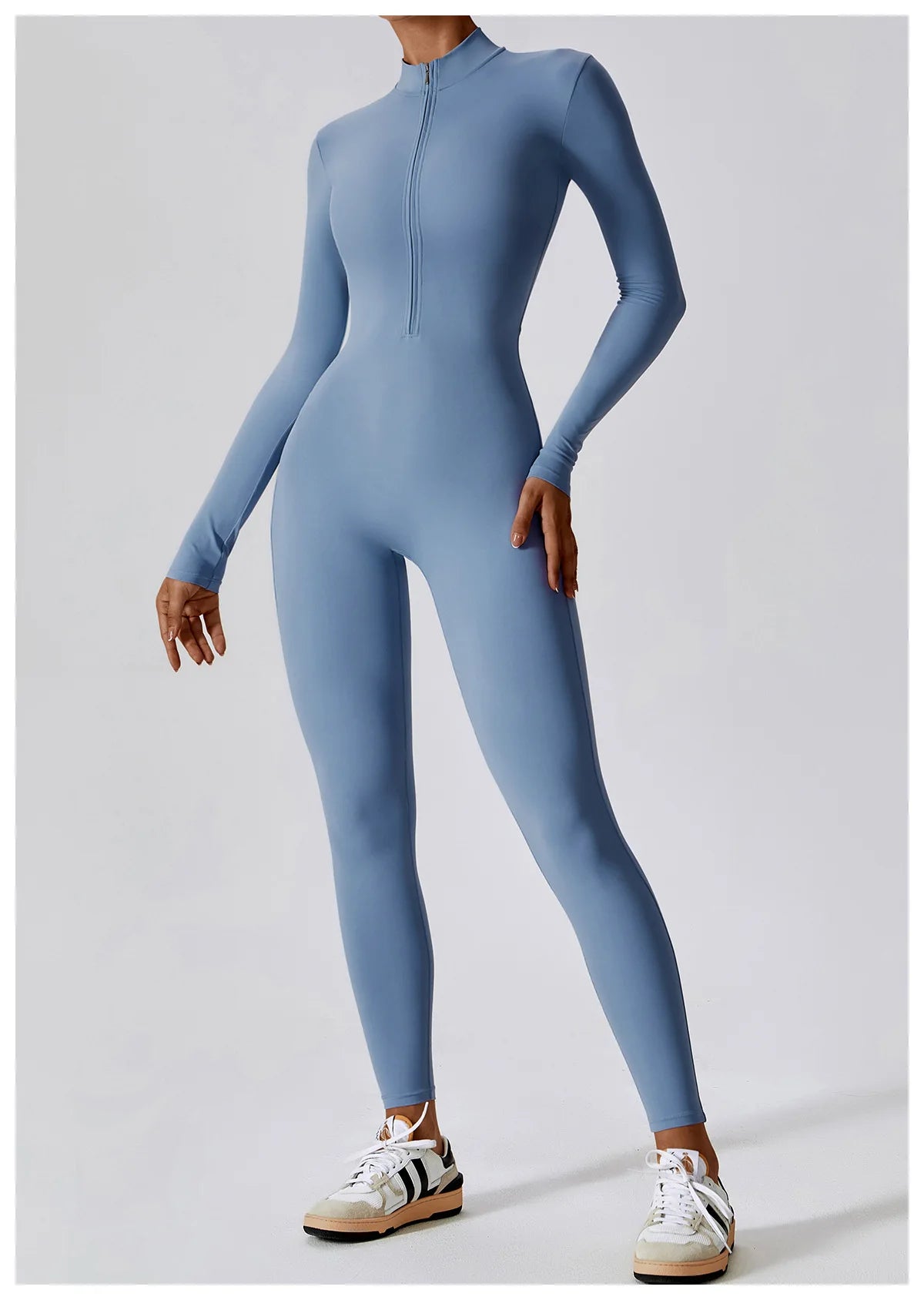 One-Piece Zipper Workout Jumpsuit